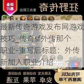 最新传奇游戏发布网游戏技巧_传奇sf外传那个职业-重写后标题：外传新加入职业介绍